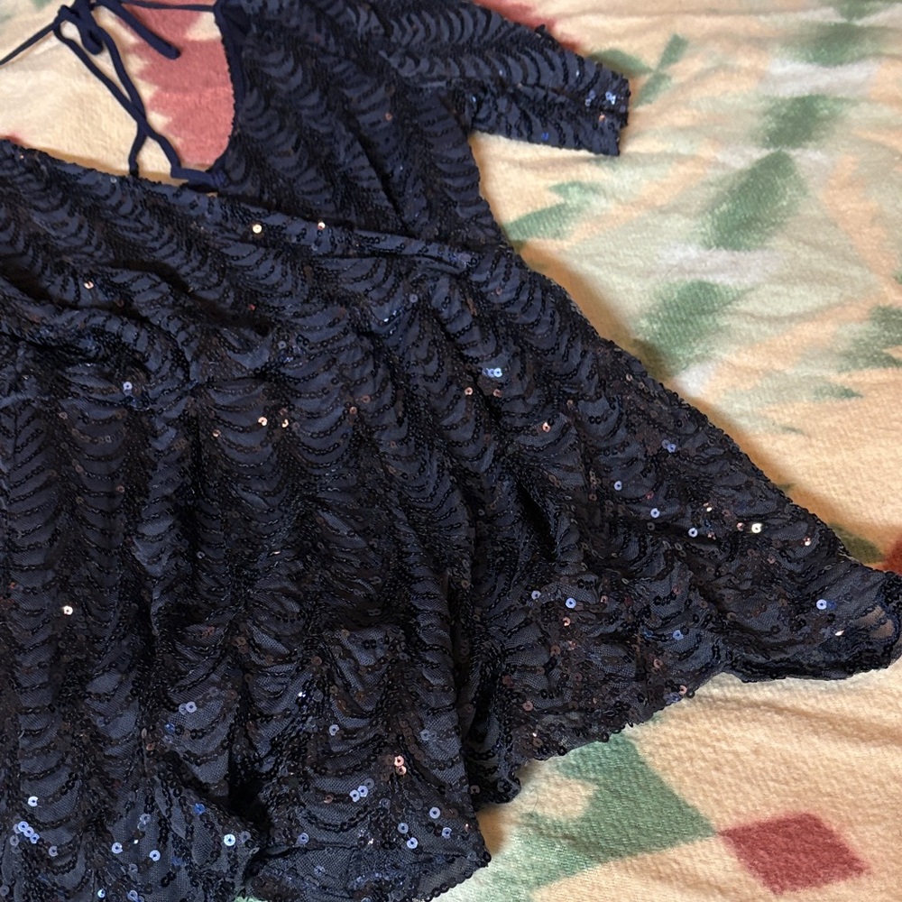 Black Sequin Dress